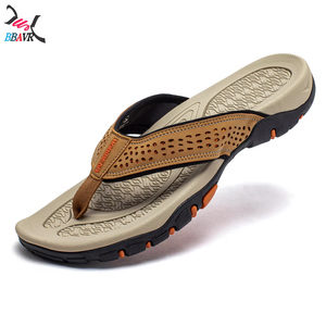 Sandalias de Cuero Genuino para Hombre con Suela de PU de Primera Calidad, Sandalias Deportivas de Verano para Exteriores, Playa y Deportes - Product Image 1