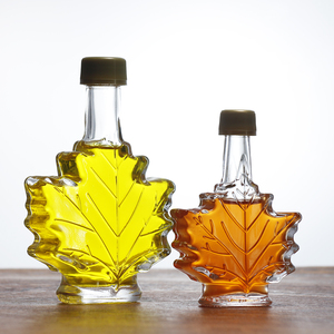 Mini Maple Chai Thủy Tinh Sáng Tạo May Mắn Sao Trôi Thiết Kế Phẳng Hình Dạng 50Ml 100Ml 250Ml Công Suất Cho <span class=keywords><strong>Tequila</strong></span> Hoặc Uống Chai - Product Image 3