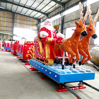 Offre Spéciale Noël Enfants Amusement Petit Train Électrique Village De Vacances Centre Commercial Mini Père Noël Train pour Enfants