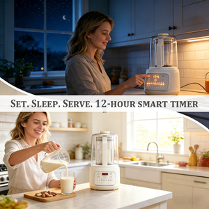 เครื่องทำนมอัลมอนด์และนมธัญพืชไฟฟ้าอัตโนมัติสำหรับใช้ในบ้าน พร้อมระบบทำความสะอาดตัวเองและดีไซน์แบบถอดประกอบได้ - Product Image 4