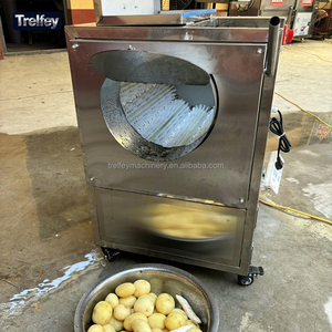 Machine à éplucher à brosse haute capacité 2000 <span class=keywords><strong>kg</strong></span>/h, laveuse commerciale de légumes pour le traitement des pommes de terre, des oignons et des carottes - Product Image 3