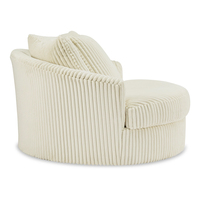 Nouvelle Arrivée - Fauteuil Pivotant Rond de Luxe Grand Format - Fauteuil d'Appoint Pivotant Blanc Jumbo