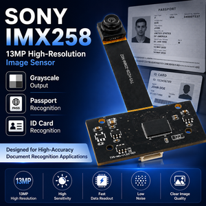 Módulo de Cámara USB de 13MP IMX258 para Reconocimiento de Tarjetas de Identificación y Pasaportes, Salida en Escala de Grises de Alta Resolución 4K, Escáner OCR de Documentos - Product Image 2