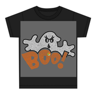 Motif de transfert de strass thermocollant personnalisé avec logo de clown pour Halloween, pour vêtements