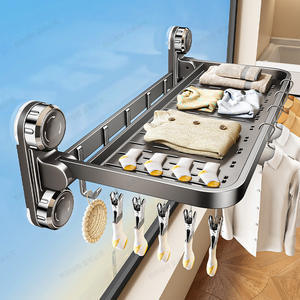 Séchoir à linge mural multifonctionnel Blue Vine pour balcon, idéal pour le séchage des sous-vêtements et des vêtements - Product Image 5