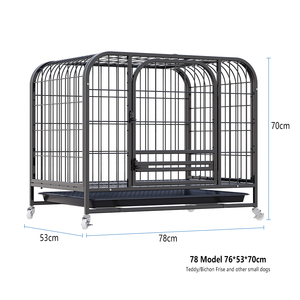 Özelleştirilmiş çelik köpek kafesi paslanmaz çelik katlanabilir Pet House farklı boyut katlanır köpek kafesi - Product Image 3