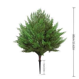 Pieds <span class=keywords><strong>de</strong></span> décoration amovibles en feuilles <span class=keywords><strong>de</strong></span> cyprès artificielles pour l'extérieur, vente en gros, petites plantes vertes artificielles <span class=keywords><strong>de</strong></span> cyprès pour l'artisanat - Product Image 3