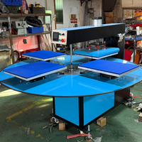 Nouvelle presse à chaud automatique Shenghua CY-B à quatre stations pour l'impression par sublimation sur t-shirts, contrôle numérique, garantie de 2 ans