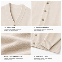 Cardigan personnalisé 100% coton, pull à col en V brodé personnalisé Townkana, chemise boutonnée de luxe, tenue de couple