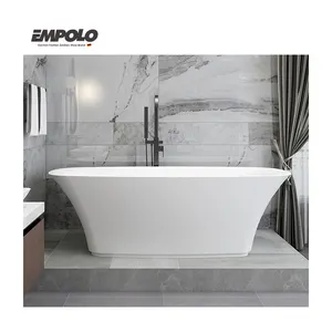 Maß gefertigtes mattweißes Bad mit fester Oberfläche Freistehende Badewanne aus Stein harz