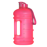 Bouteille d'eau en plastique de 1,75 gallon pour le bureau, imprimée, grande capacité pour adulte avec poignée, conteneur d'eau en plastique de 74 oz