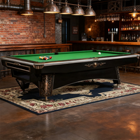 Table de billard américaine 9 boules de 2,74 m en ardoise naturelle de Jiujiang de 25 mm, personnalisée en usine, qualité tournoi, durable, pour usage domestique