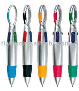 Tintas coloridas mejor diseño hermosa forma fresca novedad mosquetón bolígrafo con llavero bolígrafos - Product Image 2