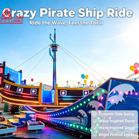 Manèges de parc d'attractions durables en fibre de verre : Bateau volant fou et Bateau pirate rapide pour jeux intérieurs et extérieurs, à vendre