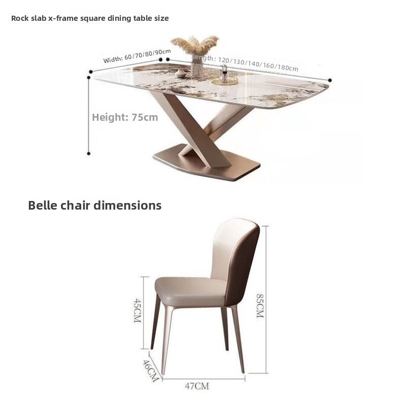 dining table set modern style stone or marble