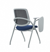 Chaise de formation empilable avec tablette d'écriture, fabrication OEM/ODM, chaise de conférence en maille durable pour la formation et les séminaires d'entreprise