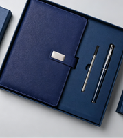 Articles cadeaux d'affaires promotionnels, carnet A5 en cuir, ensemble de journal, agenda de bureau personnalisé, ensemble de cadeaux d'entreprise avec stylo
