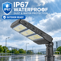 Lampadaire LED 300W avec dissipateur thermique en nid d'abeille, conception modulaire, étanche IP67, pour projets de voirie urbaine, autoroutes et parkings