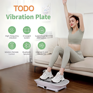 <span class=keywords><strong>Plateforme</strong></span> <span class=keywords><strong>vibrante</strong></span> verticale professionnelle avec écran LED et télécommande pour entraînement complet du corps à domicile - Product Image 3