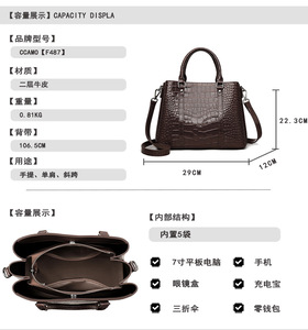 New Fashion Designer Crossbody Bags High Quality Genuine <b>Leather</b> Shoulder Messenger Bag Casual Totes Women Handbags and <b>Purses</b> - Product Image 2