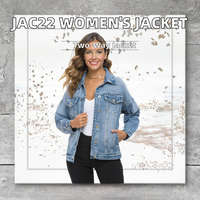 Veste en jean réversible pour femme, coupe ample mi-longue, décontractée, avec boutons recouverts de tissu, respirante, finition en coton