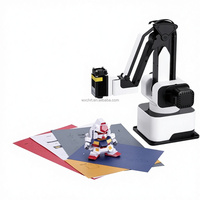CHRT Rotrics DexArm Maker DIY 2500mW 4 axes Précision 0,05 mm Bras robotisé de gravure laser de bureau pour bois, cuir, acrylique, aluminium