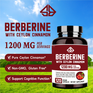 Suplemento OEM de Berberina Natural con Canela de Ceilán, Promueve la Salud Digestiva, Aumenta la Energía para Adultos, 60 Cápsulas - Product Image 3