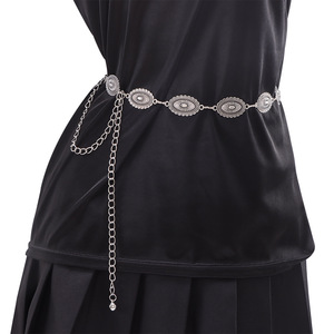 โซ่คาดเอวเงินทิเบตแบบวินเทจสำหรับผู้หญิง พร้อมจี้ห้อยสำหรับใส่ทุกวัน - Product Image 1