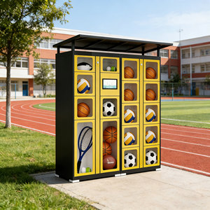 Borne de <span class=keywords><strong>location</strong></span> en libre-service haute capacité pour les stades de football/basketball | Solution de <span class=keywords><strong>stockage</strong></span> intelligente avec verrouillage à distance et contrôle par application - Product Image 3