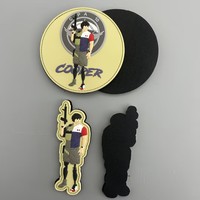 Écussons en PVC personnalisés avec logo en relief, design en caoutchouc 3D, étiquettes de vêtements, patchs pour vêtements