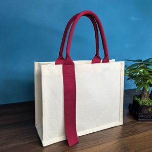 Bolsas de Mano Reutilizables Resistentes y Laminadas, Bolsa de Algodón Grueso para Uso Diario, Compras y Bolsa de Mano Ecológica de Lona de Algodón - Product Image 5