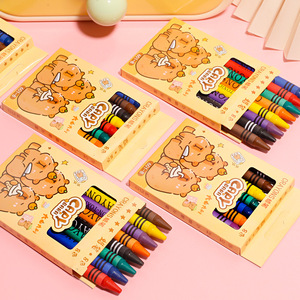 Set di Pastelli per Bambini Capybara 8/12 Colori Sicuri Non Tossici Facili da Colorare Pennarelli per Graffiti per Bambini - Product Image 1