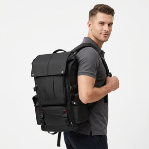<b>Black</b> Large Capacity Laptop <b>Backpack</b> <b>Waterproof</b> USB Port Computer Bag Multi Pocket Travel Work School Bag - Product Image 6