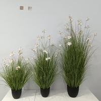Tanaman Hias PVC Nordik dalam Pot 100-200cm, Rangkaian Bunga Palsu untuk Dekorasi Pernikahan, Taman, dan Latar Belakang Studio