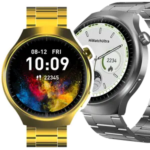 Smartwatch Android de tela grande redonda HD Monitoramento de saúde de 1,5 polegadas 2 pulseiras livres relógios inteligentes esportivos 4 pro Watch4 para Huawei