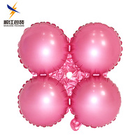 Offre Spéciale 18 pouces trèfle à quatre feuilles fleur feuille ballon colonne et arc pour mariage anniversaire fêtes de noël