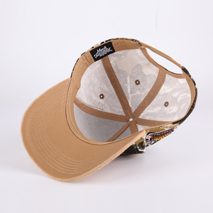Casquette de baseball personnalisable à 5 panneaux en sergé <span class=keywords><strong>avec</strong></span> broderie 3D et impression numérique motif Real Tree – Chapeau de sport unisexe - Product Image 5