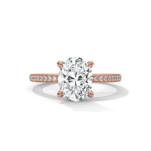 Nouvelle bague de fiançailles solitaire en diamant ovale cultivé en laboratoire, clarté VVS, style hip-hop, or 18 carats, cadeau pour mariage ou fête - Product Image 1
