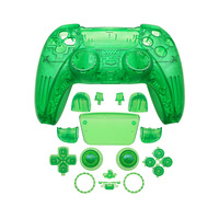 Kit de coque transparente complète pour manette PS5 – Boîtier de remplacement transparent avec boutons complets – Pièces de modification DIY personnalisées