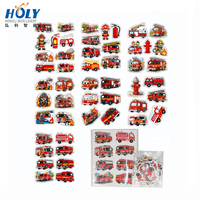 Autocollant découpé en PVC imperméable Honli Pompier Camion de Pompiers Dessin Animé – Cadeau pour Enfants, Bouteilles d'Eau, Téléphones, Ordinateurs Portables, Papeterie