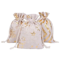 Sacs cadeaux de Noël en jute naturelle écologiques personnalisés en gros avec pochettes en toile de jute et logo personnalisé