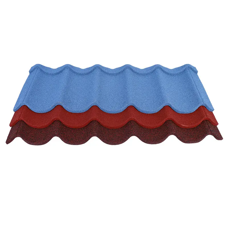 Concrete Roofing Shingles clay 0.4mm high Stone Coated Aluminium Zinc Steel Roofing Sheet Stone Metal Coated Roof Tile