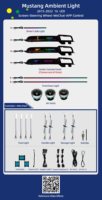 Éclairage intérieur automobile RGB Symphony APP, éclairage ambiant intérieur de voiture pour Honda Civic Accord Toyota Audi A3 A4 Ford