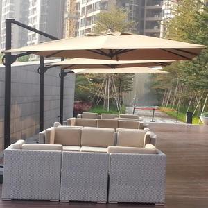 Sombrilla de <span class=keywords><strong>Patio</strong></span> Roma de Aluminio Moderna de Gran Tamaño con Poste Lateral para Jardín, <span class=keywords><strong>Patio</strong></span> o Parque, con Doble Techo y Logotipo - Product Image 3