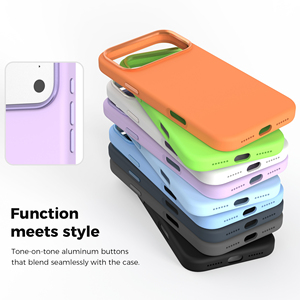 Echte Silikon-Handyhülle für iPhone 18 Pro Max Starke Magnetische Rückabdeckung für iPhone 18 Pro 17 15 Mit Aluminium-Tasten Kamera <span class=keywords><strong>LM005</strong></span> - Product Image 5