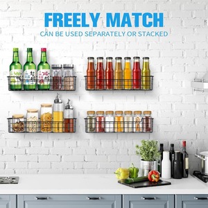 Multi Tiered Spice Rack Wall Mounted Stainless Steel <b>Kitchen</b> <b>Storage</b> Organizer For Spices And Condiments - Product Image 3
