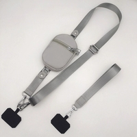 Sangle de téléphone réglable en nylon de qualité supérieure avec portefeuille antivol, cordon universel pour téléphone à porter en bandoulière pour sac et porte-clés de téléphone