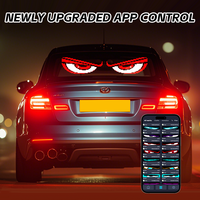 Accessoires LED Personnalisés pour Voiture : Signal Lumineux Yeux de Diable Full Color, Grand Panneau LED Programmable avec Contrôle par Application