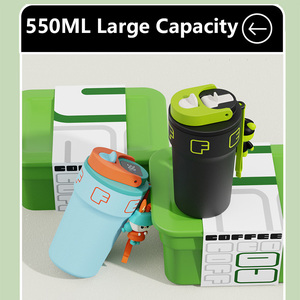 Termo de Acero Inoxidable Portátil de 550 ml a <span class=keywords><strong>Precio</strong></span> de Fábrica, a Prueba de Fugas, con Pantalla LED de Temperatura para Adultos, Niños y Escolares - Product Image 3