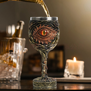 Chope Médiévale Œil de Dragon 304 Acier Inoxydable Résine <span class=keywords><strong>Gobelet</strong></span> Fait Main Calice Fantaisie pour Bar Fête Vin Bière - Product Image 6